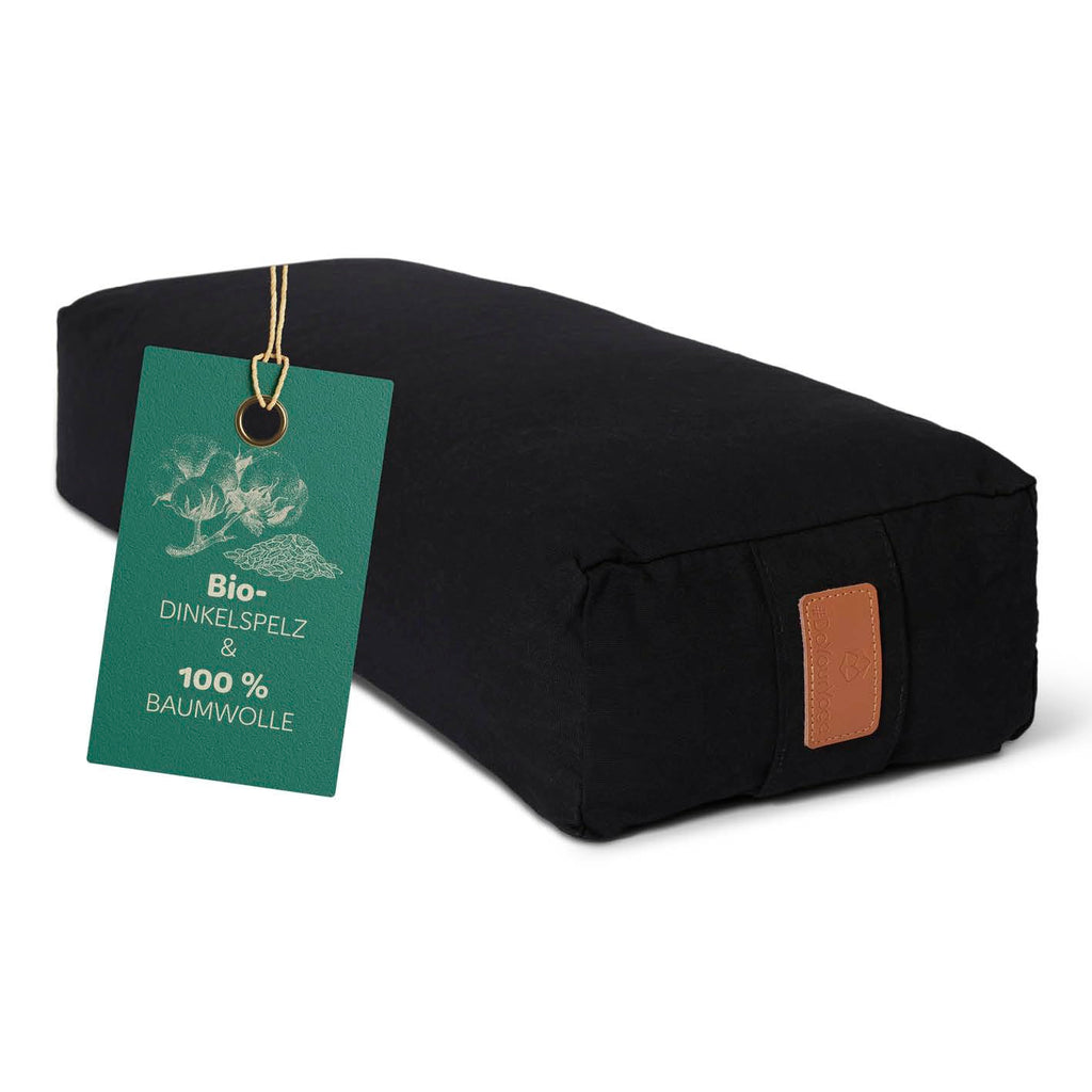 #DoYourYoga Yogabolster »Paravati« 67cm x 13cm | Gefüllt mit Bio-Dinkelspelz (KBA) oder Bio-Buchweizenschalen (KBA) | Yogakissen mit waschbarem Bezug | Sitzkissen & Zafukissen für Yin Yoga