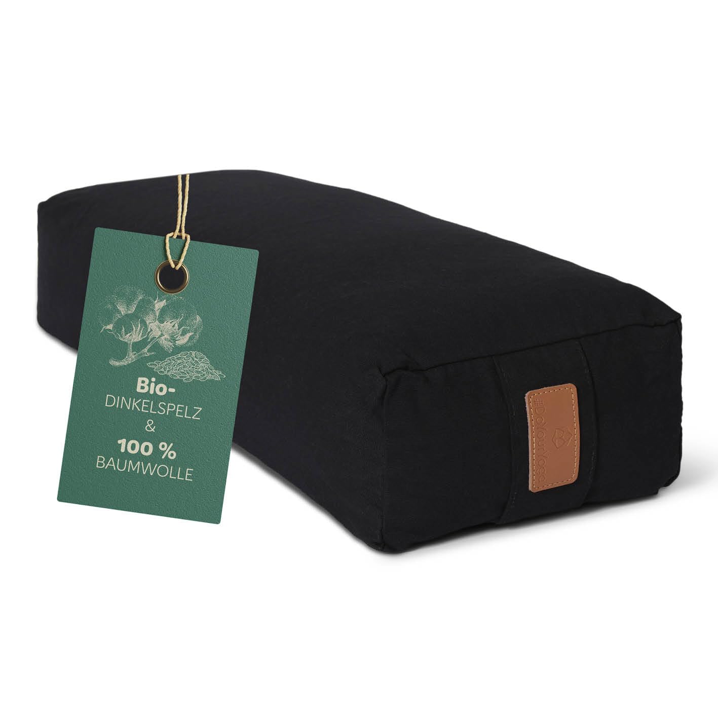 #DoYourYoga Yogabolster »Paravati« 67cm x 13cm | Gefüllt mit Bio-Dinkelspelz (KBA) oder Bio-Buchweizenschalen (KBA) | Yogakissen mit waschbarem Bezug | Sitzkissen & Zafukissen für Yin Yoga