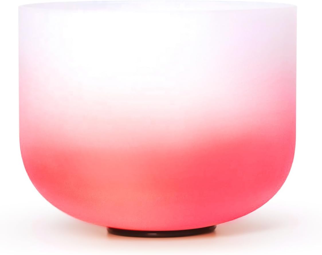 KVKA Kristall-Klangschalen Set, 6-12 inch 432Hz Gradien Quarz Chakra Sound Healing Klangschalen für Yoga Meditation Entspannung Stressabbau mit Tragetasche