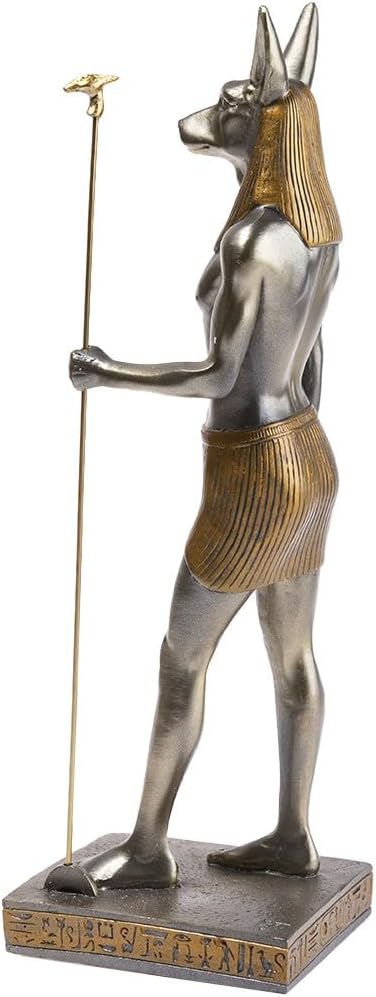 lachineuse - Anubis statue 31 cm - Egyptian God - Ancient Egypt decoration statuette - Egyptian object figure dog head - Egyptian bust - original decorative gift idea - interior decoration