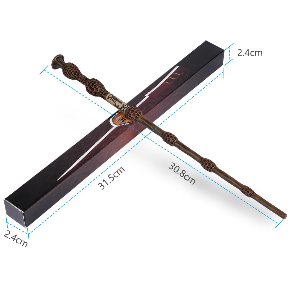 Aomig Zauberstab Magischer Zauberstab für Zauberer Zauberlehrlinge, Erwachsene Kostümzubehör für Zauberer Zauberlehrlinge Halloween Cosplay Karneval Halloween Karneval Weihnachten Cosplay Party