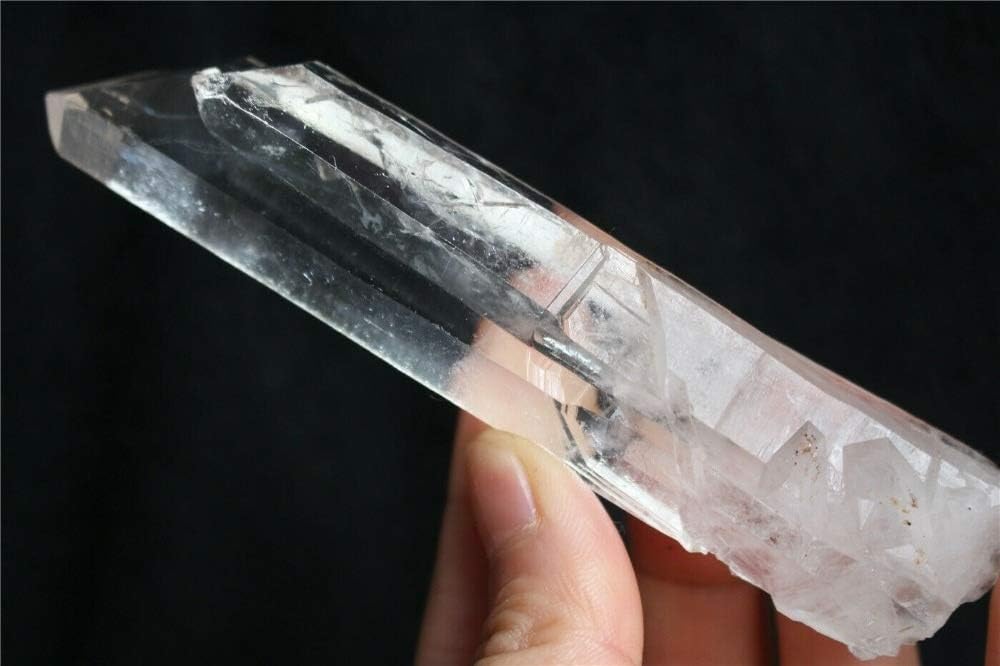 Without brand LSB-CHUNJIE3, 1pc 5-6 cm Natural Clear Lemurian Seed Quartz Crystal Point Mineral Specimen