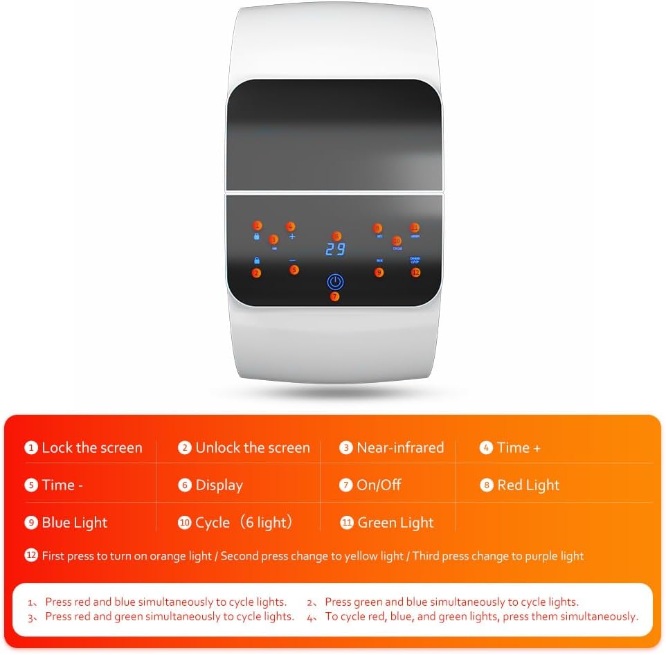 Bestqool LED-Lichttherapie – 6 Farben mit Nahinfrarot-Licht LED, SPA Salon Gerät