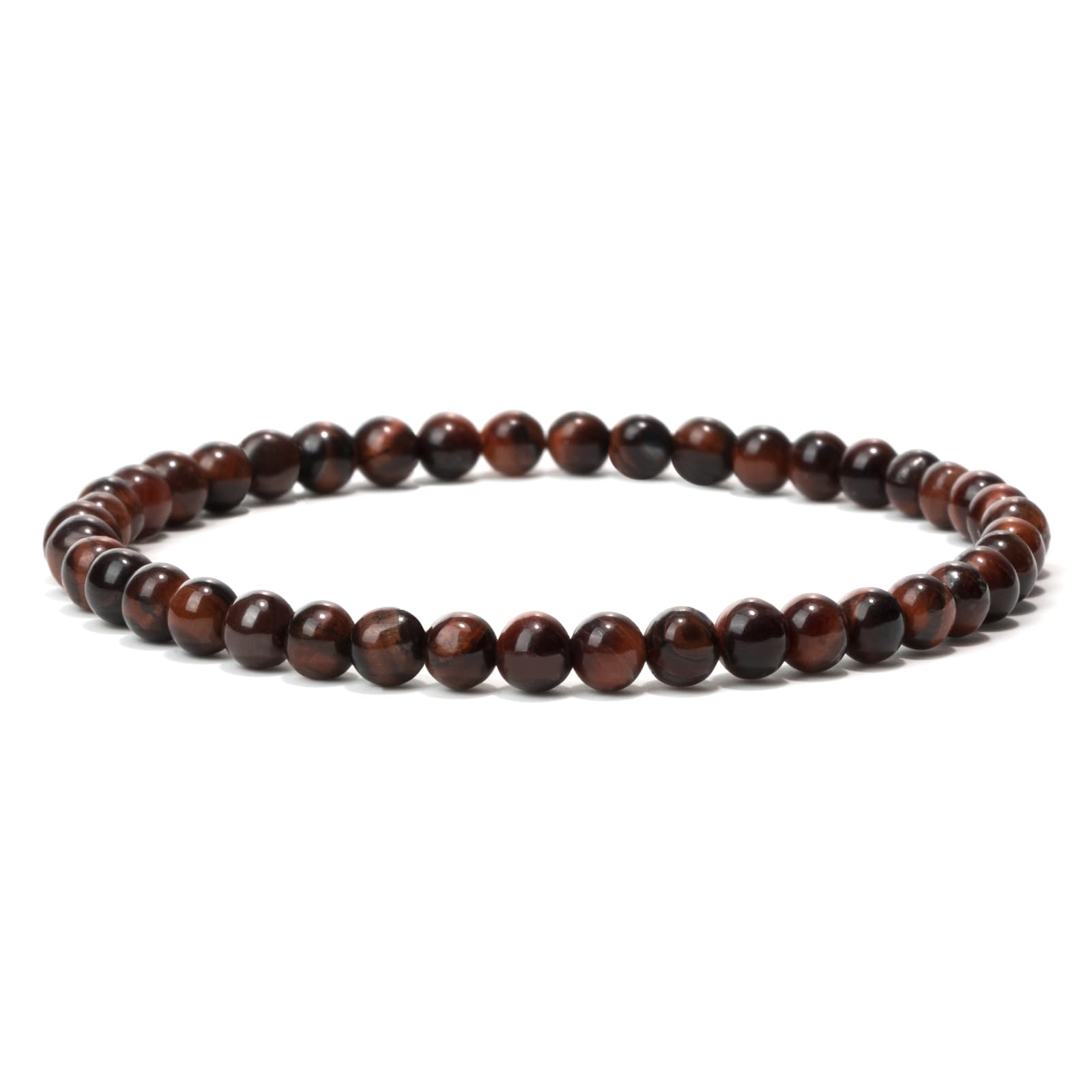 4 mm Stretch Bracelet Made of Real Natural Stone Beads, Healing Stone Bracelet, Yoga Bracelet for Women, Men, Lucky Bracelet, Friendship Bracelet, Replacement Beads Included