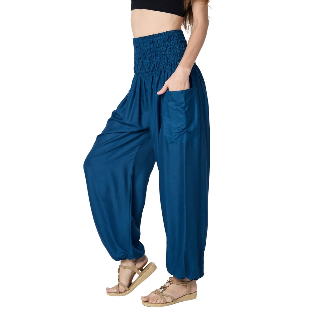 Tranquil Threads High-Waisted Boho Harem Yoga Pants for Women