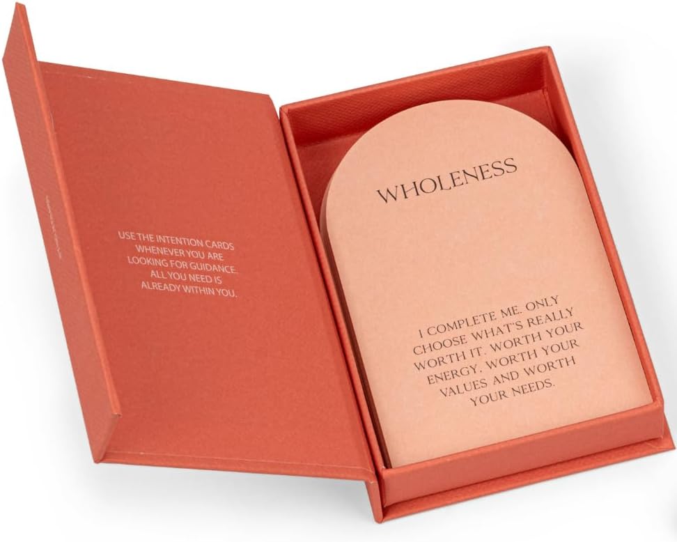 40 Intention & Orakelkarten Affirmationskarten in hochwertiger Leinenbox Achtsamkeit & Selbstreflexion
