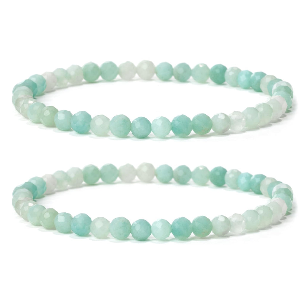 4 mm Stretch Bracelet Made of Real Natural Stone Beads, Healing Stone Bracelet, Yoga Bracelet for Women, Men, Lucky Bracelet, Friendship Bracelet, Replacement Beads Included