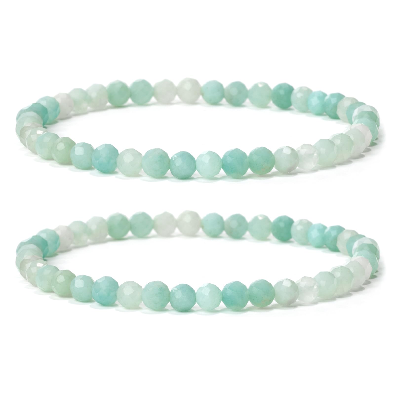 4 mm Stretch Bracelet Made of Real Natural Stone Beads, Healing Stone Bracelet, Yoga Bracelet for Women, Men, Lucky Bracelet, Friendship Bracelet, Replacement Beads Included