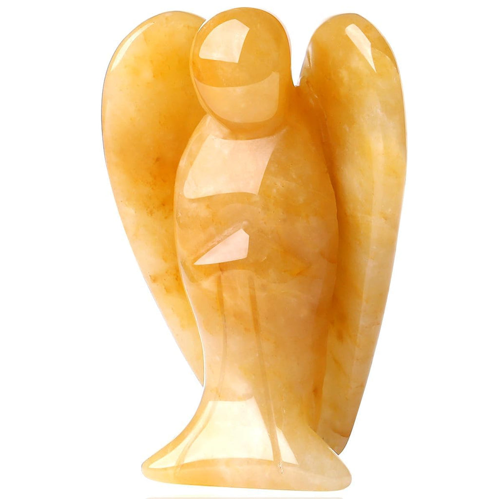 XIANNVXI Tigerauge Schutzengel Kristalle Engel Figur Heilung Kristall Edelsteine Poliert Steine Statue Reiki Angel Figur Schutzengel Geschenk