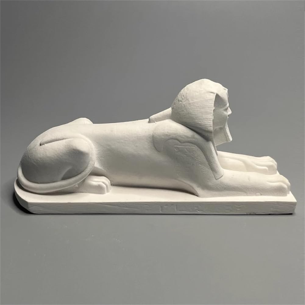 Sphinx Figure Statue, Plaster, Egyptian Sphinx Sculpture, Craft, Home Decoration, Office, Desktop Decoration, Mini Egyptian Sphinx Figure, Sketch, Practice, DIY Art Gift