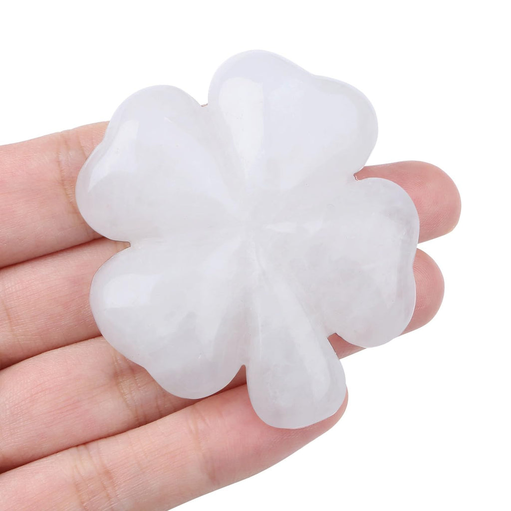 Lucky Charm Gift Four Leaf Clover Lucky Charm Exam Green Aventurine Healing Stones Crystals Gemstones Operation Anti-Stress Protection Symbol Lucky Clover Gift