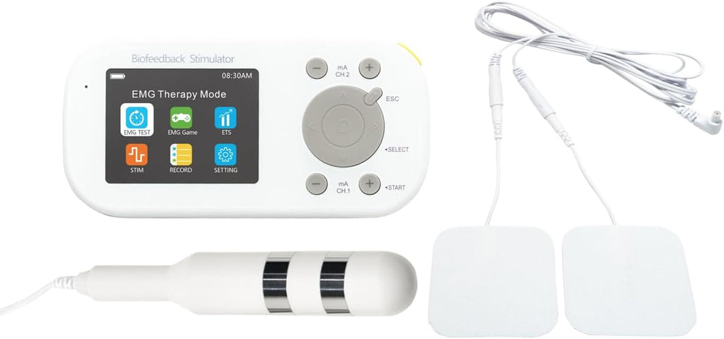 Kegel Toner Plus Biofeedback - Pelvic Floor Exercise Device for Toning and Strengthening, Incontinence - 22 Preset Stim Programs, 6 Biofeedback Games, Full Color LCD Screen, Rechargeable