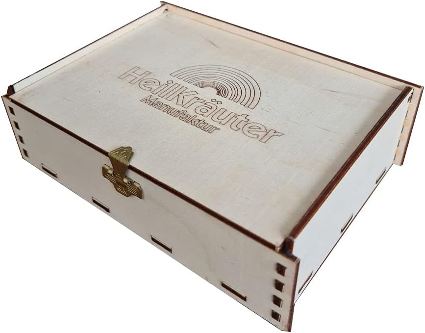 Heilkräuter Manufaktur Räucherbox Geschenkbox mit 12 Sorten Räuchermischungen Räucherwerk für die Seele, 14 x 10 x 4 cm