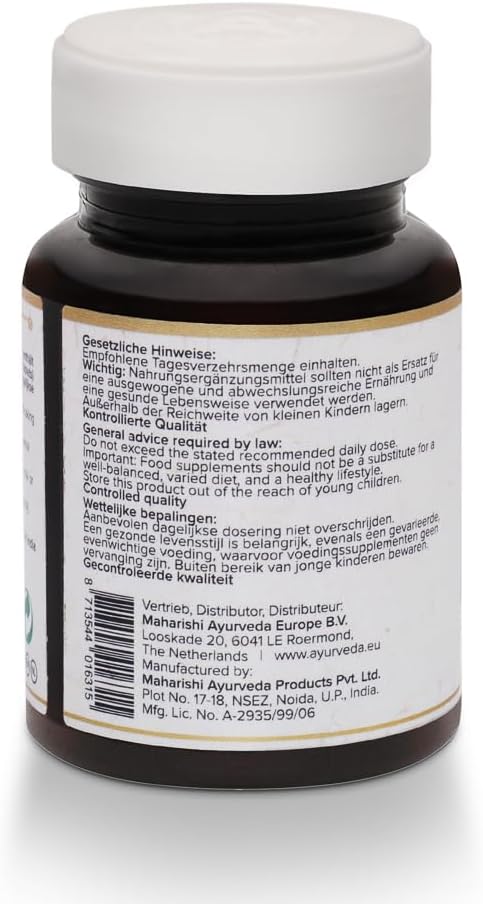 Maharishi Ayurveda Shilajit 995 mg Nahrungsergänzungsmittel mit ayurvedischen Pflanzenteilen & Mineralien 60 Tabs 1er Pack