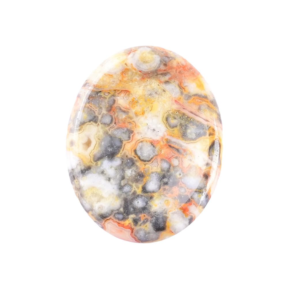 Dalmatian Jasper Worry Thumb Stone Crystal Thumb Stone Thumb Stone for Reiki Balancing Therapy Meditation (Dalmatian Jasper)