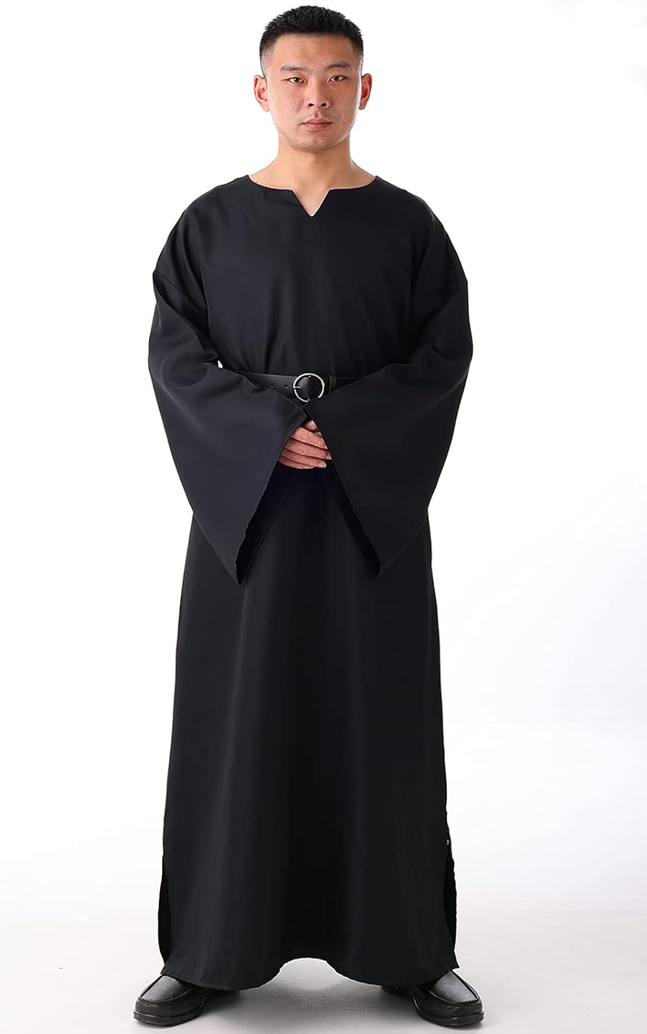 BLESSUME Medieval Wicca Pagan Ritual Robe with Belt