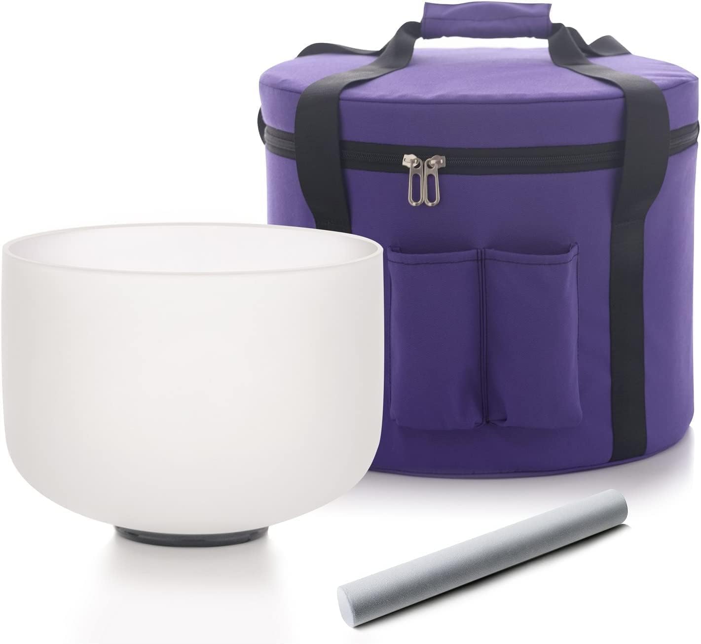 Hye-eun 432hz Kristall Klangschalen,8 Zoll mit E Note Klangschale aus Kristall Solar Plexus Chakra mit Tragetasche percussion instruments(20.3cm) zur heilung