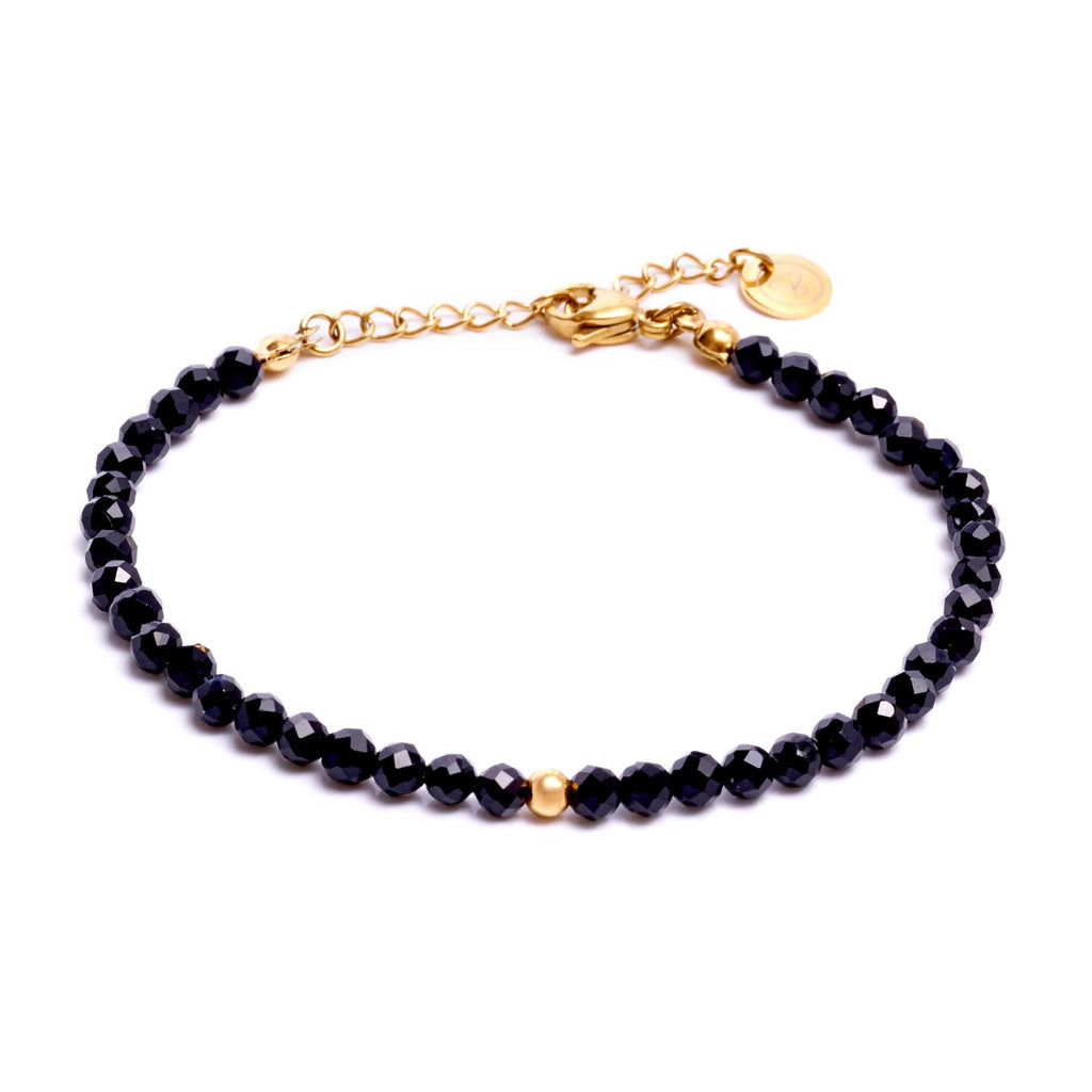 BERGERLIN Echtes Naturstein Perlenarmband - Naturstein geprüft in Deutschland, mit 925 Sterling Silberperle oder vergoldeter Perle - Mit Verschluss und Echtheitszertifikat, für Damen und Herren