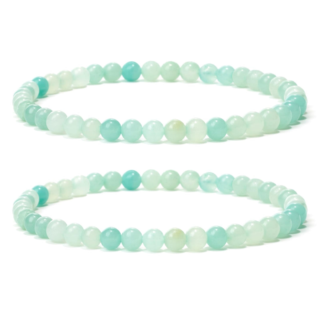 4 mm Stretch Bracelet Made of Real Natural Stone Beads, Healing Stone Bracelet, Yoga Bracelet for Women, Men, Lucky Bracelet, Friendship Bracelet, Replacement Beads Included