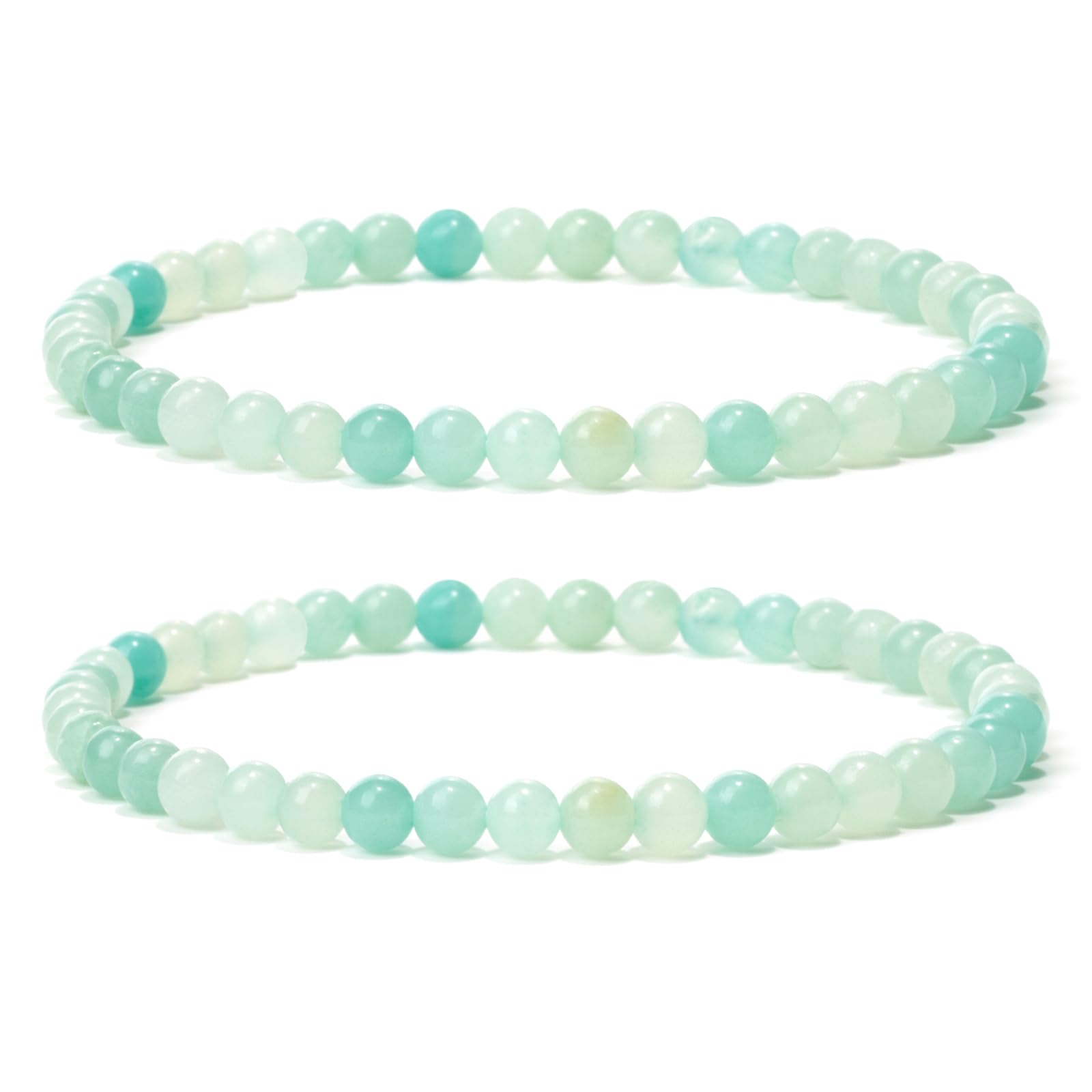 4 mm Stretch Bracelet Made of Real Natural Stone Beads, Healing Stone Bracelet, Yoga Bracelet for Women, Men, Lucky Bracelet, Friendship Bracelet, Replacement Beads Included