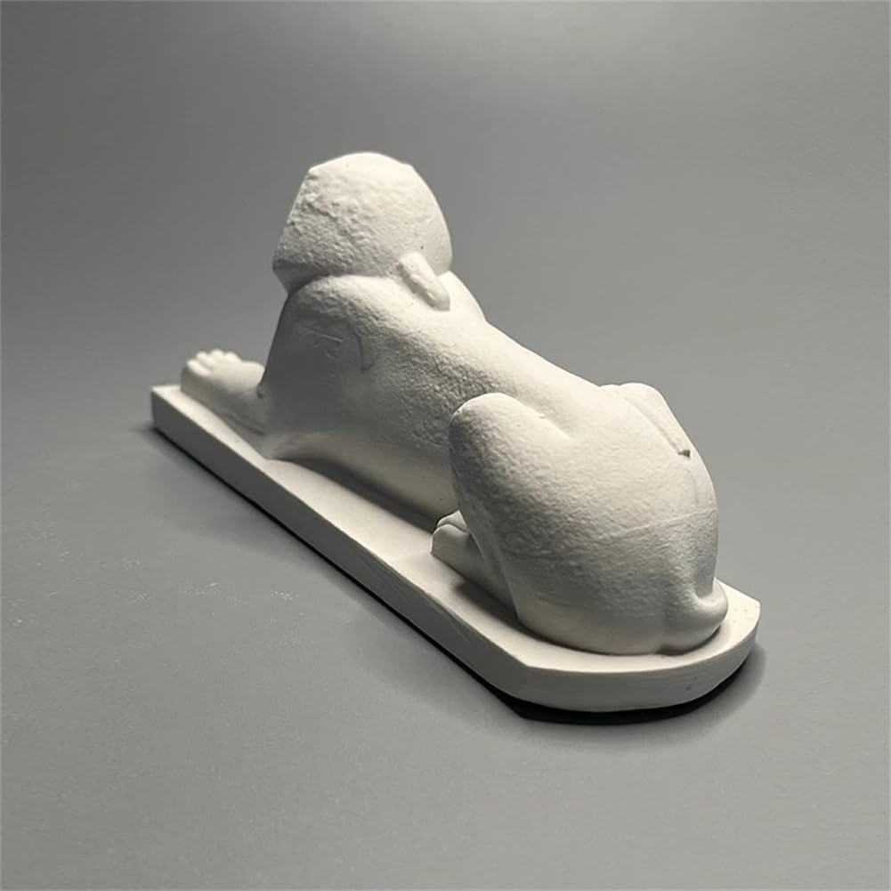 Sphinx Figure Statue, Plaster, Egyptian Sphinx Sculpture, Craft, Home Decoration, Office, Desktop Decoration, Mini Egyptian Sphinx Figure, Sketch, Practice, DIY Art Gift