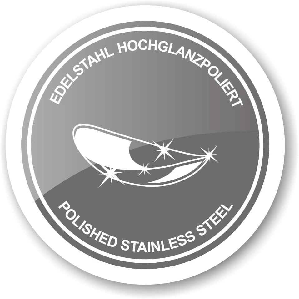 EDZARD Chicago Bowl Diameter 15 cm Height 9 cm on 3 Ball Feet Polished Stainless Steel