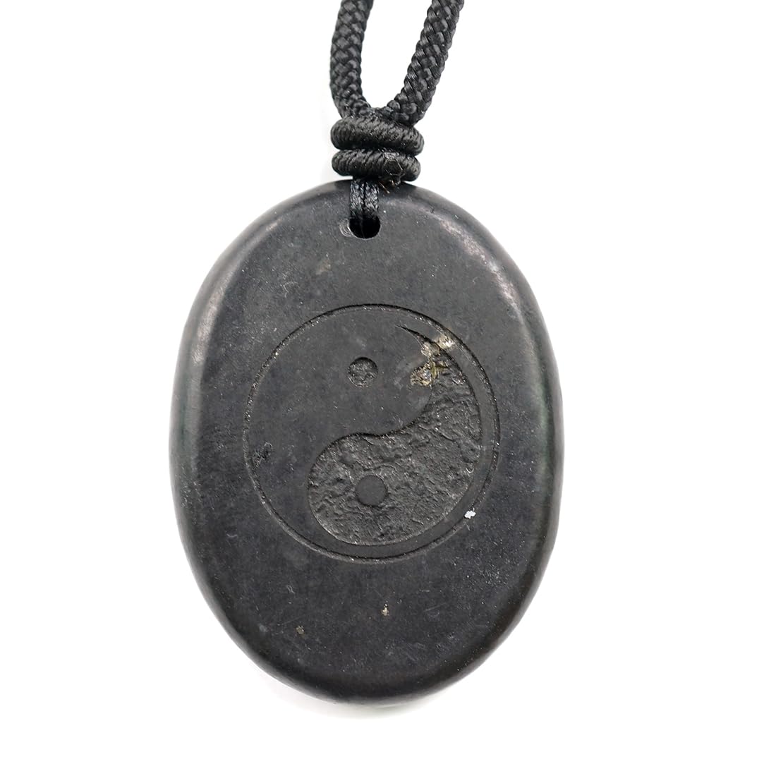 RICHRAIN Halskette mit Anhänger aus echtem natürlichem Schungit, spirituelle Geschenke für Frauen, Kristallheilung, Kristallgeschenke für Männer (Tree of Life)