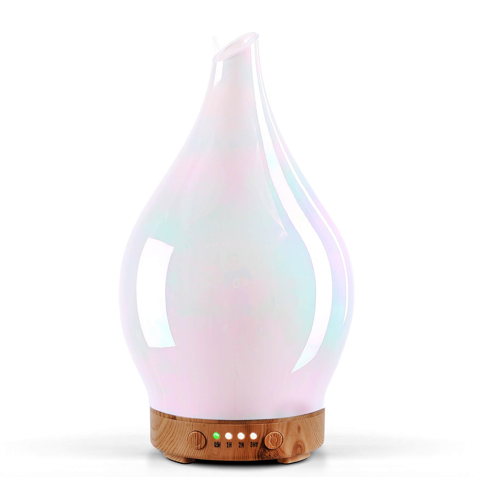 Porseme Aroma Diffuser Luftbefeuchter 150ml,Handgeblasen 3D Luftbefeuchter Ultraschall Leise 7 farbwechselnde LEDs Raumbefeuchter BPA Frei für Wohnung Yoga SPA mit Timer (Rose Gold)