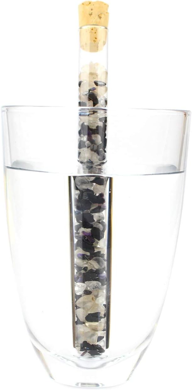 Edelsteinstab Premium Kosmos Bergkristall, Schungit, Sugilith Edelsteinwasser herstellen XL - 250x30mm