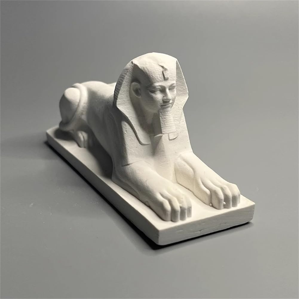Sphinx Figure Statue, Plaster, Egyptian Sphinx Sculpture, Craft, Home Decoration, Office, Desktop Decoration, Mini Egyptian Sphinx Figure, Sketch, Practice, DIY Art Gift