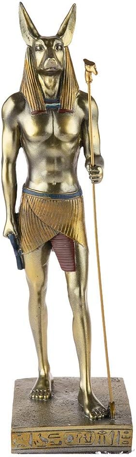 lachineuse - Anubis statue 31 cm - Egyptian God - Ancient Egypt decoration statuette - Egyptian object figure dog head - Egyptian bust - original decorative gift idea - interior decoration