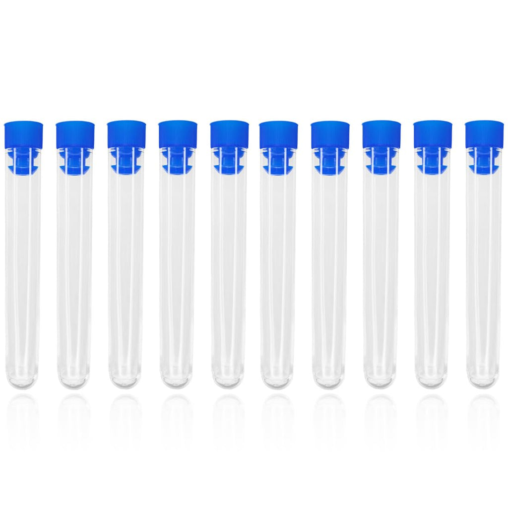 10 Stück 11 x 1.5CM Probenbehälter Reagenzglas,Reagenzglas mit schraubverschluss Reagenzglas Kunststoff Zentrifugenröhrchen, mit Schraubverschluss und Abgestuften für Labor Chemie Experimente