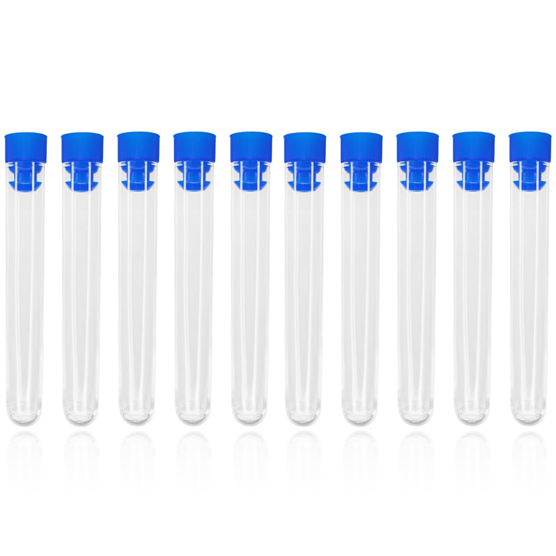 10 Stück 11 x 1.5CM Probenbehälter Reagenzglas,Reagenzglas mit schraubverschluss Reagenzglas Kunststoff Zentrifugenröhrchen, mit Schraubverschluss und Abgestuften für Labor Chemie Experimente