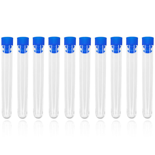 10 Stück 11 x 1.5CM Probenbehälter Reagenzglas,Reagenzglas mit schraubverschluss Reagenzglas Kunststoff Zentrifugenröhrchen, mit Schraubverschluss und Abgestuften für Labor Chemie Experimente