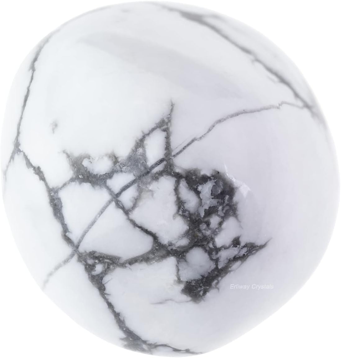 White Howlite Healing Crystal Stones, 1.25-2.0 Inch Reiki Healing Stones, Natural Tumbled Polished Stones for Energy Witchcraft Therapy Meditation
