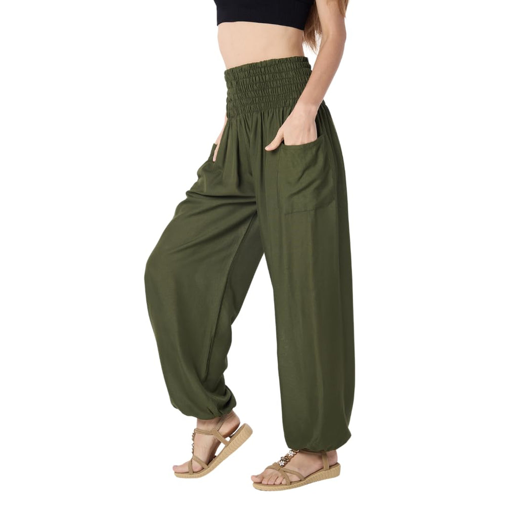 Tranquil Threads High-Waisted Boho Harem Yoga Pants for Women