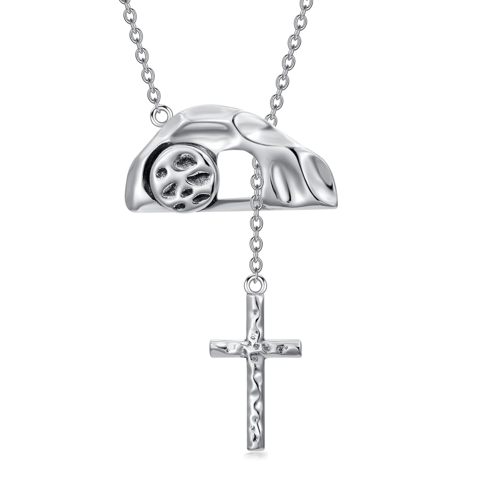 ROMANTICWORK Kreuz Kette 925 Sterling Silber Kreuz Halskette Kreuz Anhänger Christlicher Religiöser Gotischer Kreuz Schmuck Geschenke für Herren Männer Damen