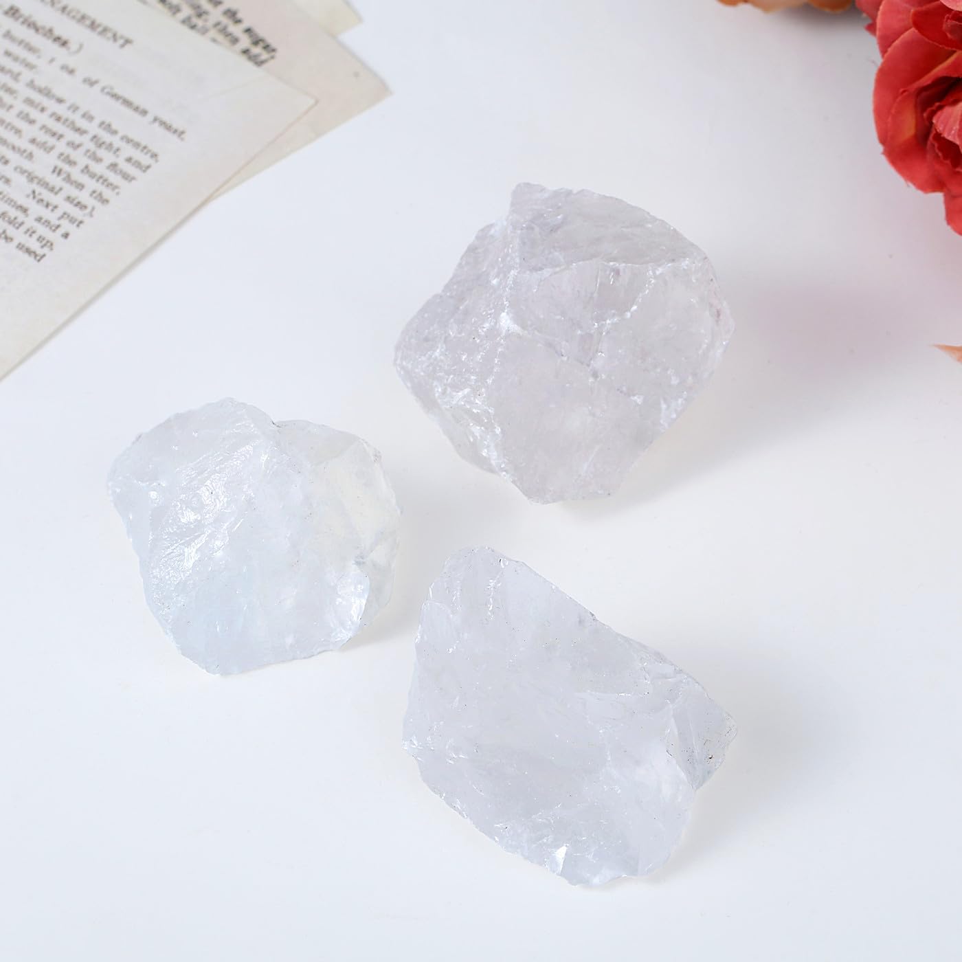 XIANNVXI Bergkristall Große Rohstein Naturstein Bergkristall Stein Echt Rauher Kristalle Klarer Quarz Steine Reiki Premium Wasserstein Meditation Zubehör Esoterik Geschenke 4.5–5.5 cm,1PC