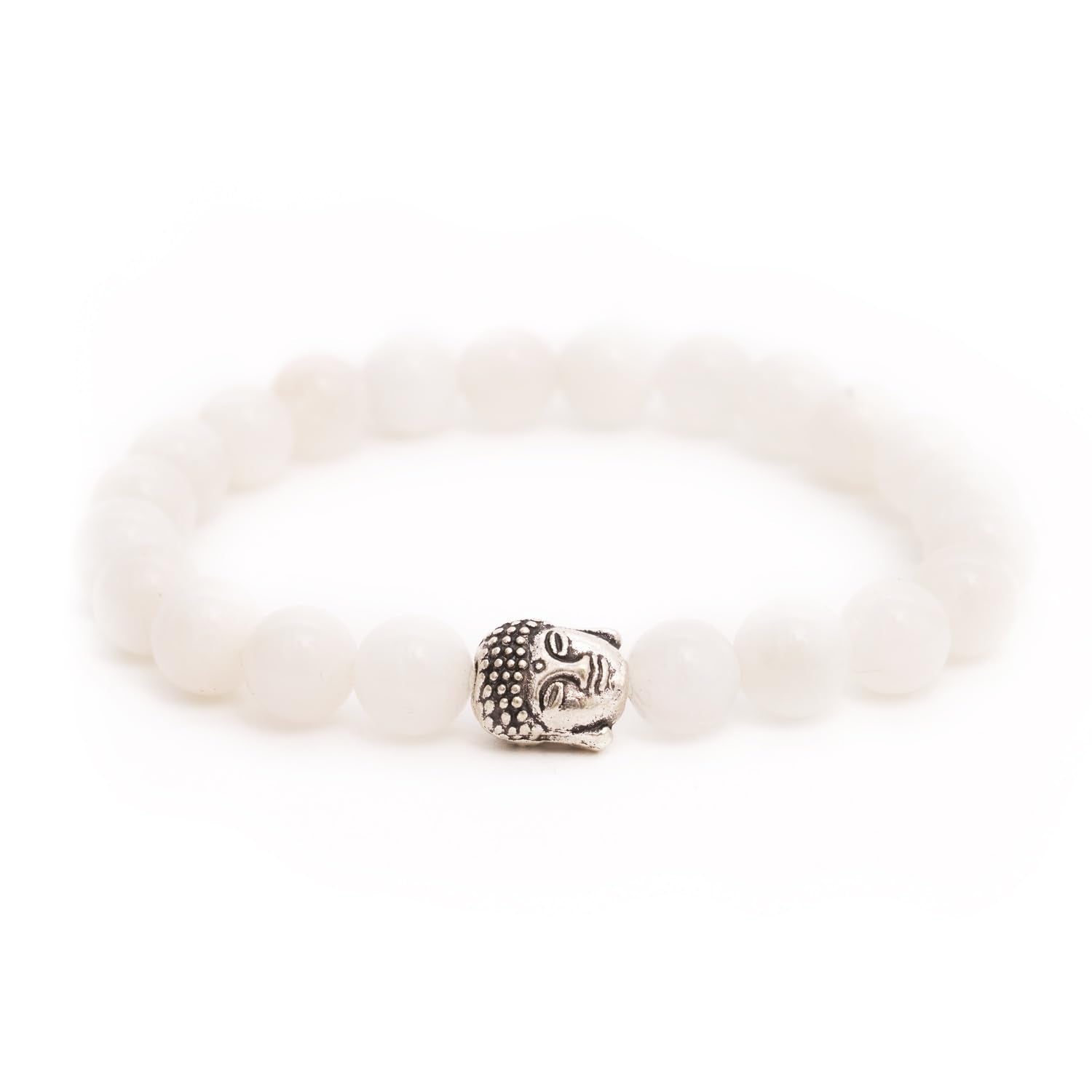 BERGERLIN Buddha Armband - Naturstein geprüft in Deutschland, mit echten Naturstein oder Lavastein Perlen - Naturstein Armband mit Echtheitszertifikat für Damen und Herren