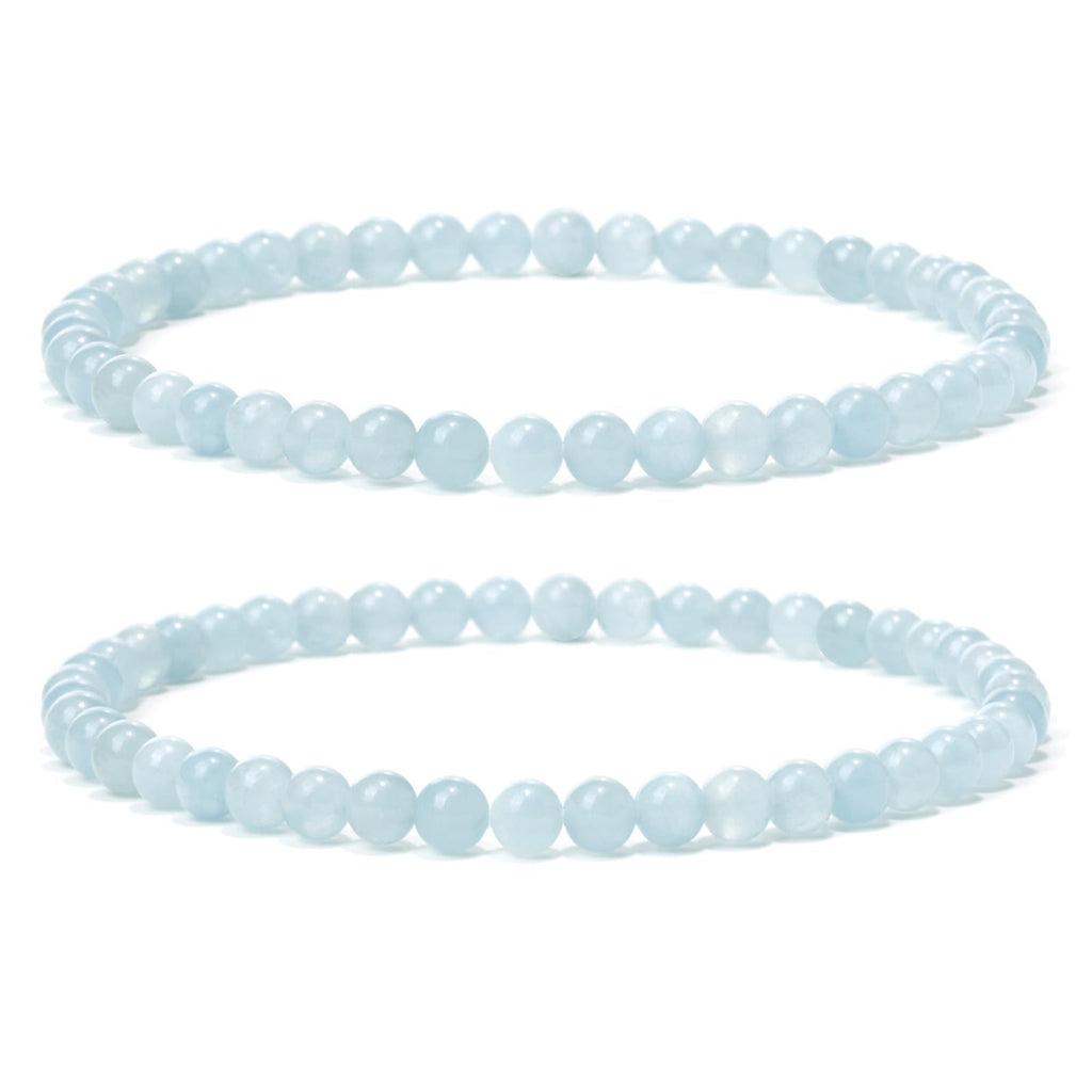 4 mm Stretch Bracelet Made of Real Natural Stone Beads, Healing Stone Bracelet, Yoga Bracelet for Women, Men, Lucky Bracelet, Friendship Bracelet, Replacement Beads Included
