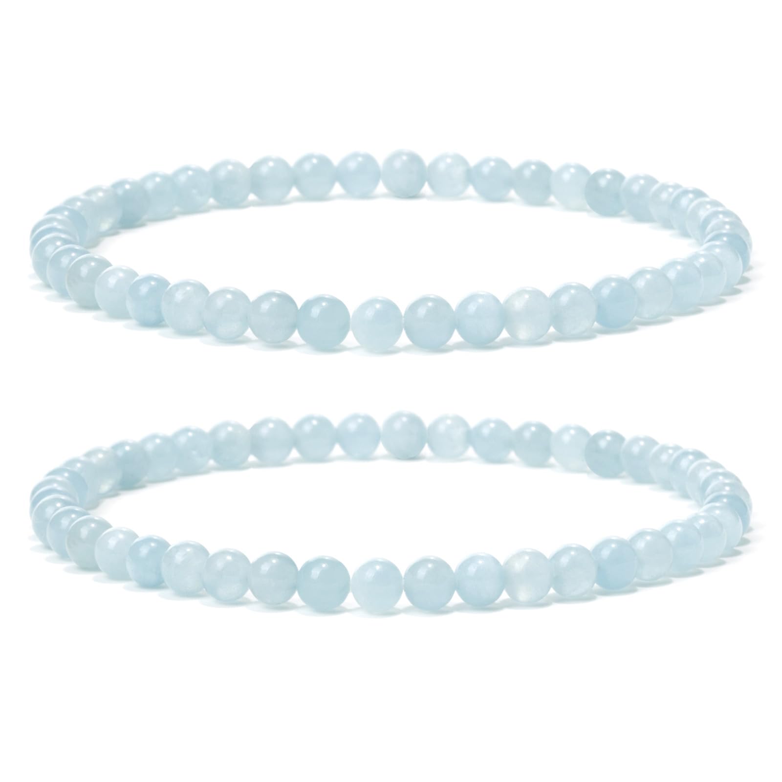 4 mm Stretch Bracelet Made of Real Natural Stone Beads, Healing Stone Bracelet, Yoga Bracelet for Women, Men, Lucky Bracelet, Friendship Bracelet, Replacement Beads Included