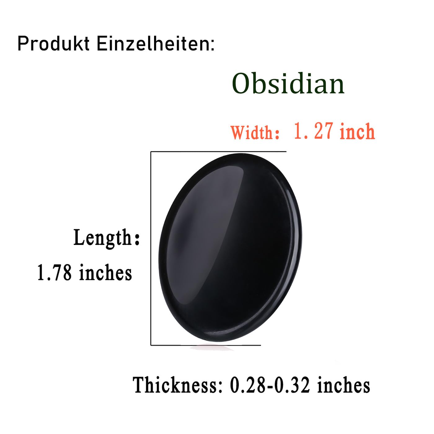 XIANNVXI Chakra Steine Kristalle Edelsteine Heilsteine Natürlich Kristall Sorgensteine Handschmeichler Daumen Poliert Oval Pocket Stein Angst Stress Relief Meditation