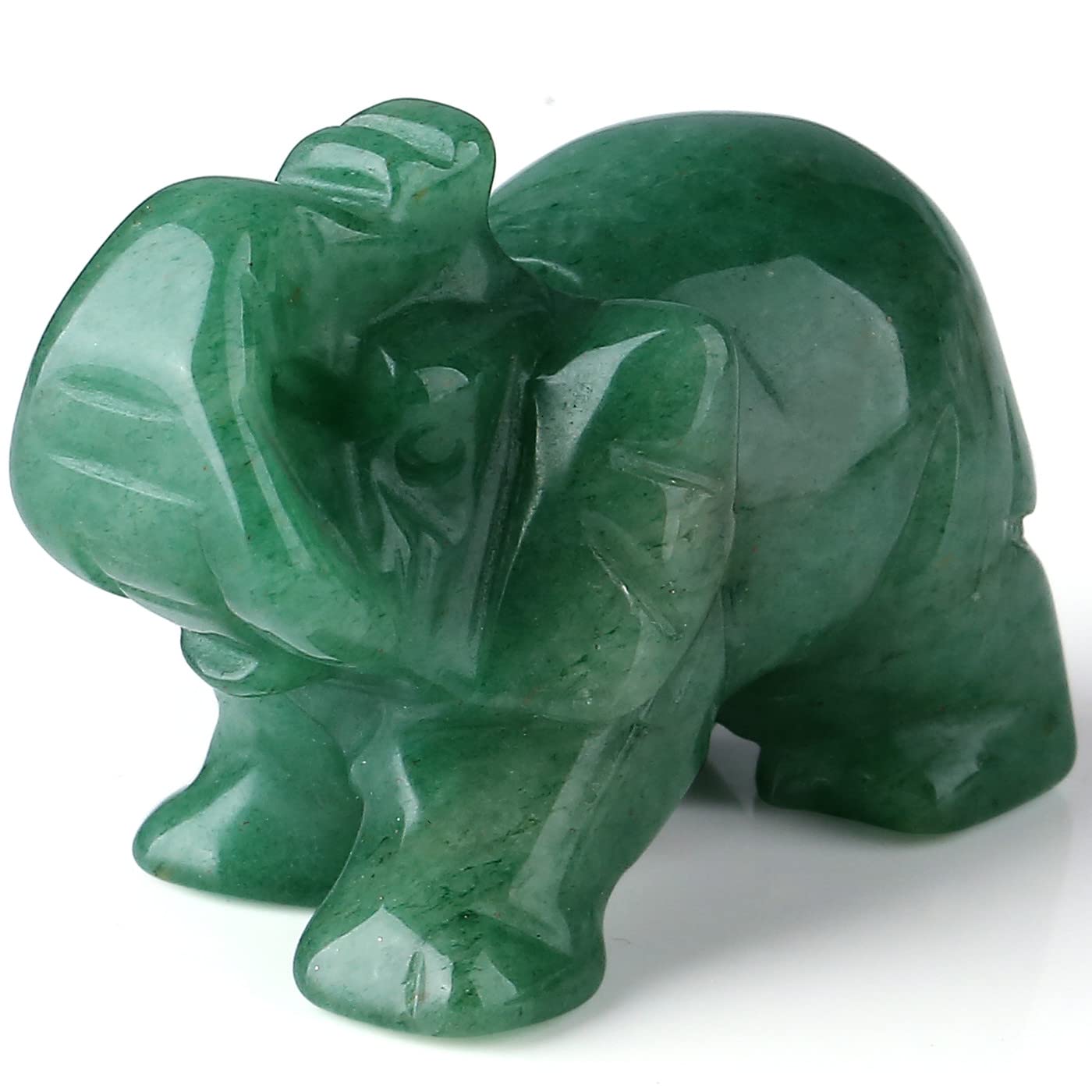 QINJIEJIE Amethyst Elephant Decor Statue Crystals Healing Stones Crystal | Pocket Figurines Cute Ivory Wedding Anniversary Sculpture Gemstones Home Office Desk Purple Decor Elephant Gifts for Women
