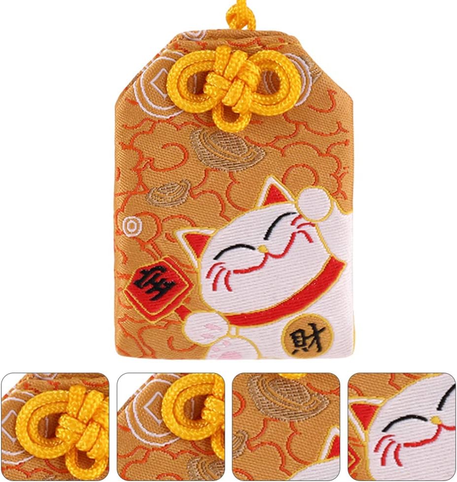Garneck Japanischen Omamori Reichtum Gute Luck Charms Schrein Glück Amulett für Liebe Bildung Reichtum Gesundheit Gelb