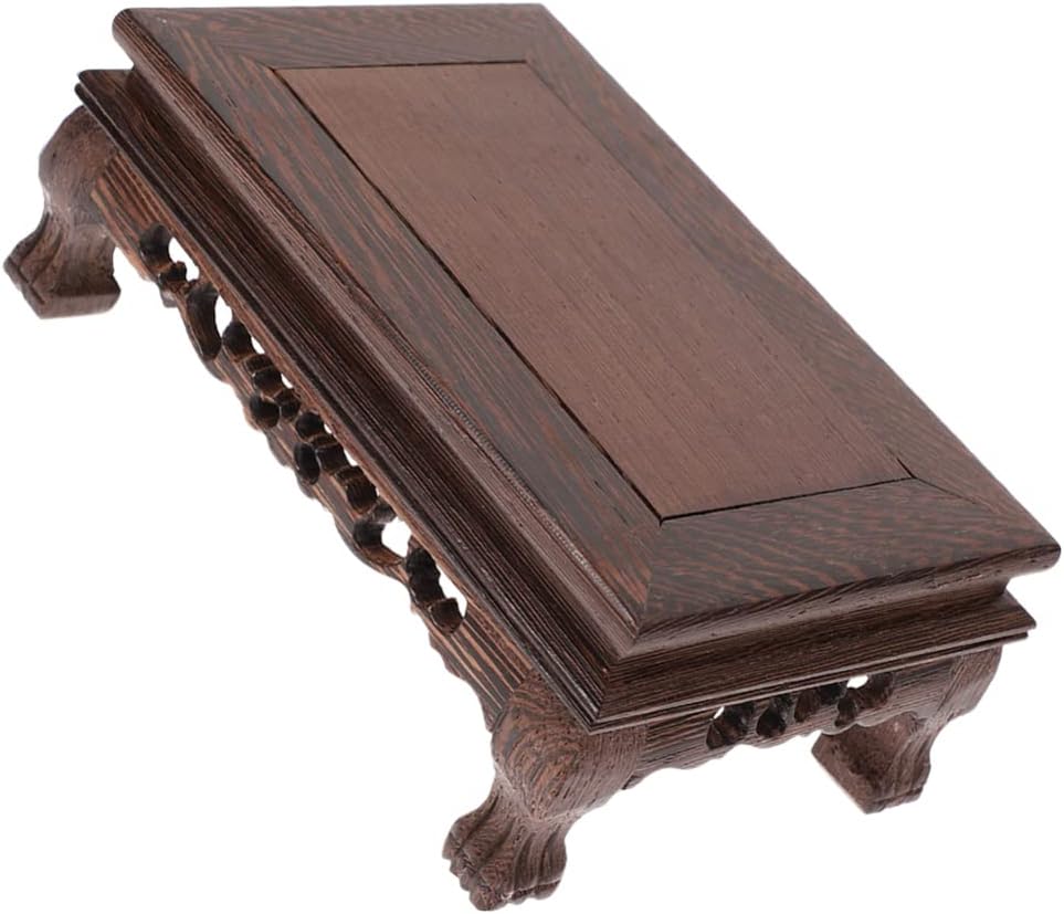 Alipis Craft Base Display Stand Made of Wood Flower Pot Stand Flower Pot Tray Square Teapot Base Holder for Flower Pots Bonsai Base Altar East Accessories Wooden Office