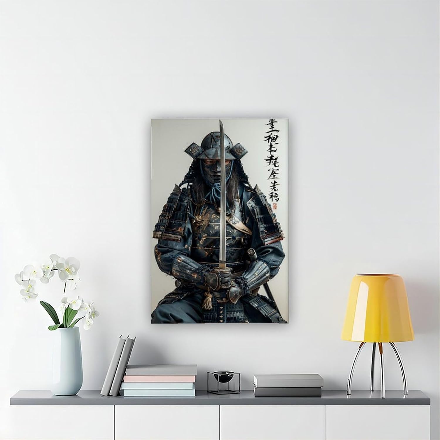 UTGN Spirituelle Kunst Samurai, Leinwand-Poster, Wandkunstdruck, Bild, Gemälde, 30 x 45 cm
