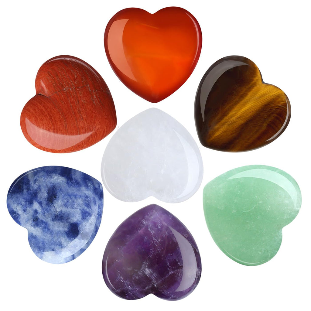 Rhodonite Heart Made of Stone Natural Stones Healing Crystals Gemstones Polished Hand Carved Meditation Chakra Reiki Energy Balance Lucky Gift Pack of 20