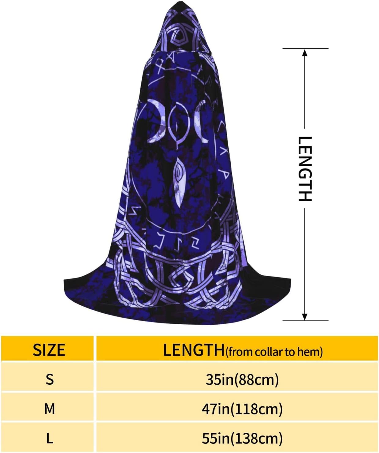 YETTA YANG Halloween Hooded Robe Cloak Christmas Holiday Party Hoodies Cape Cosplay Costumes