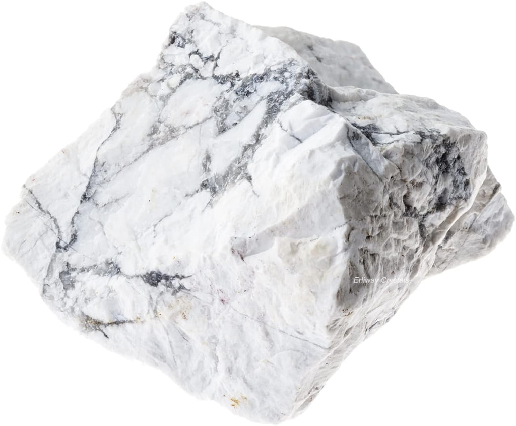 White Howlite Raw Crystals, Large 1.25-2.0 Inch Healing Crystals, Natural Raw Stones, Crystal for Drumming, Cabbing, Fountain Stones, Decoration, Polishing, Wire Wrapping, Wicca & Reiki