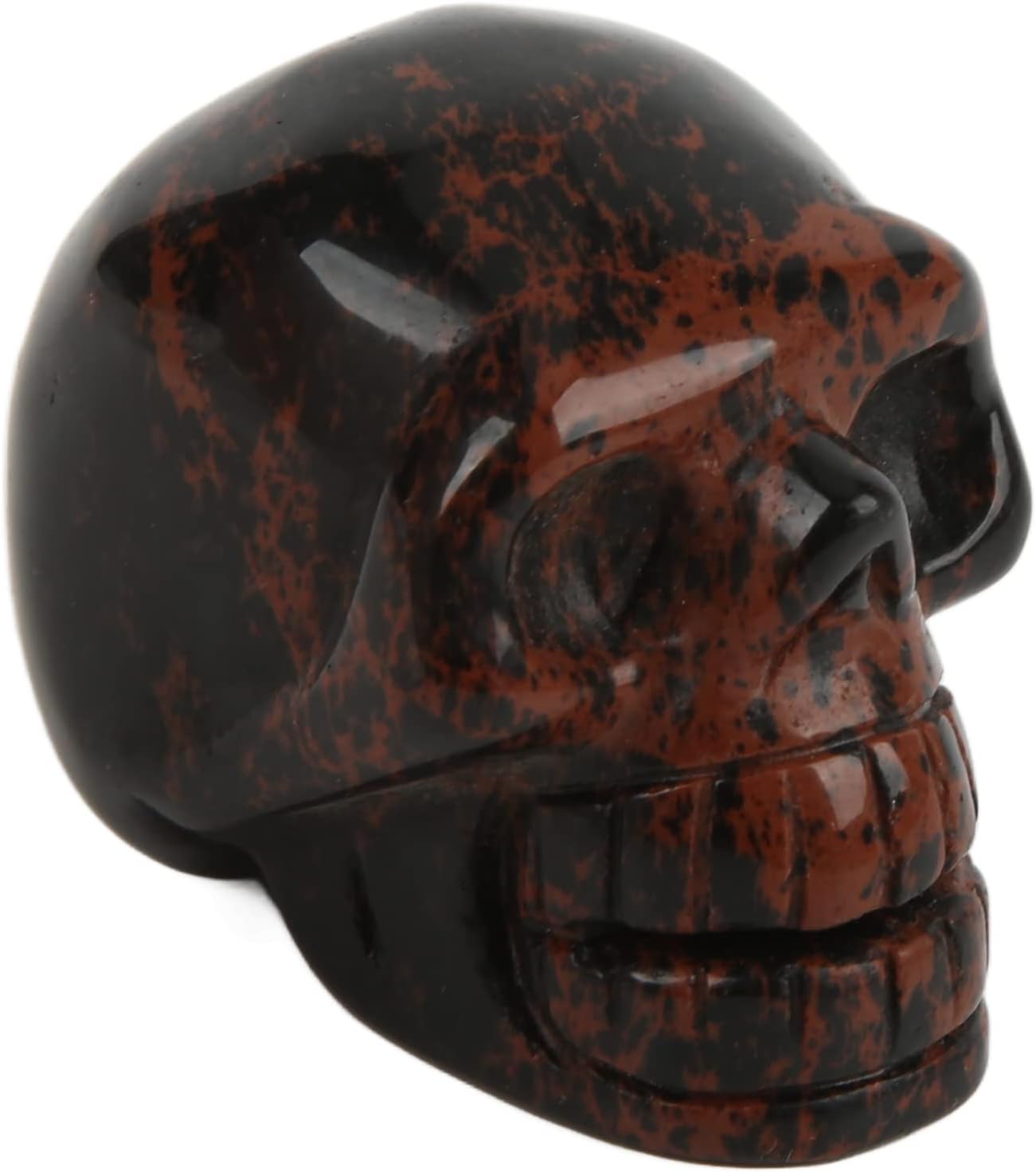 Restokki Kristallschädel, Kristallschädelkopf, Obsidian-Kristallschädel, natürliches Material, Handgravur, eleganter, modischer Kristall